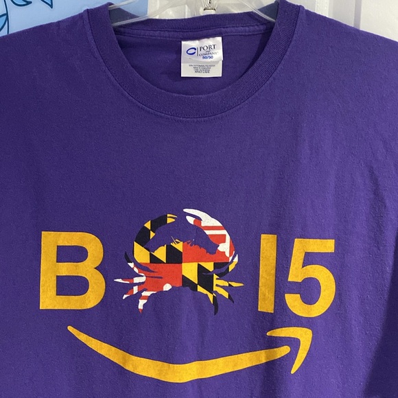 Port and Company Amazon Purple Unisex Adult Graphic Print Tee Shirt Size Large ! - Picture 3 of 10